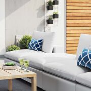 White finish 4-piece sunbrella® outdoor patio sectional modular sofa by Modway additional picture 15