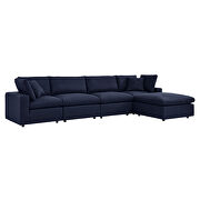 Navy finish 5-piece outdoor patio sectional modular sofa by Modway additional picture 3