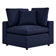 Navy finish 5-piece outdoor patio sectional modular sofa by Modway additional picture 8