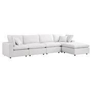 White finish 5-piece outdoor patio sectional modular sofa by Modway additional picture 3