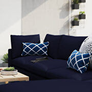 Navy finish 5-piece sunbrella® outdoor patio sectional modular sofa by Modway additional picture 12