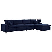 Navy finish 5-piece sunbrella® outdoor patio sectional modular sofa by Modway additional picture 3