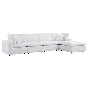 White finish 5-piece sunbrella® outdoor patio sectional modular sofa by Modway additional picture 3