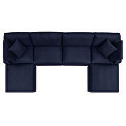 Navy finish 6-piece outdoor patio sectional modular sofa by Modway additional picture 3