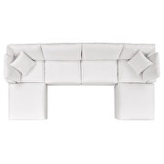 White finish 6-piece outdoor patio sectional modular sofa by Modway additional picture 3