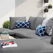 Gray finish 6-piece sunbrella® outdoor patio sectional modular sofa by Modway additional picture 12