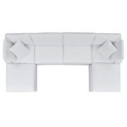 White finish 6-piece sunbrella® outdoor patio sectional modular sofa by Modway additional picture 3