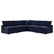 5-piece outdoor patio sectional modular sofa in navy by Modway additional picture 2