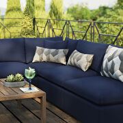 5-piece outdoor patio sectional modular sofa in navy by Modway additional picture 10