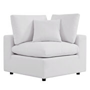 5-piece outdoor patio sectional modular sofa in white by Modway additional picture 8