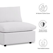 5-piece outdoor patio sectional modular sofa in white by Modway additional picture 10