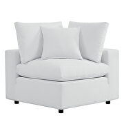 5-piece sunbrella® outdoor patio sectional modular sofa in white by Modway additional picture 8