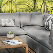 5-piece outdoor patio modular sectional sofa in charcoal by Modway additional picture 11