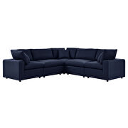 5-piece outdoor patio modular sectional sofa in navy by Modway additional picture 2