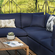 5-piece outdoor patio modular sectional sofa in navy by Modway additional picture 11