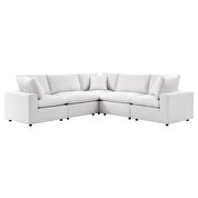 5-piece outdoor patio modular sectional sofa in white by Modway additional picture 2