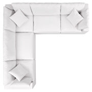 5-piece outdoor patio modular sectional sofa in white by Modway additional picture 3