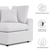 5-piece outdoor patio modular sectional sofa in white by Modway additional picture 10