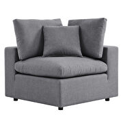 5-piece sunbrellaÂ® outdoor patio modular sectional sofa in gray by Modway additional picture 8