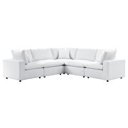 5-piece sunbrella® outdoor patio modular sectional sofa in white by Modway additional picture 2