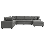 7-piece outdoor patio modular sectional sofa in charcoal by Modway additional picture 2