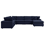 7-piece outdoor patio modular sectional sofa in navy by Modway additional picture 2