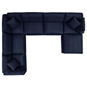 7-piece outdoor patio modular sectional sofa in navy by Modway additional picture 3