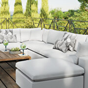 7-piece outdoor patio modular sectional sofa in white by Modway additional picture 13