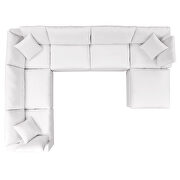 7-piece outdoor patio modular sectional sofa in white by Modway additional picture 3