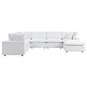 7-piece sunbrella® outdoor patio modular sectional sofa in white by Modway additional picture 2