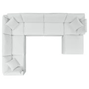 7-piece sunbrella® outdoor patio modular sectional sofa in white by Modway additional picture 3