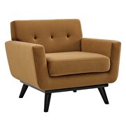 Performance velvet  upholstery chair in cognac by Modway additional picture 2