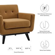 Performance velvet  upholstery chair in cognac by Modway additional picture 8