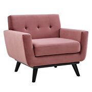 Performance velvet  upholstery chair in dusty rose by Modway additional picture 2
