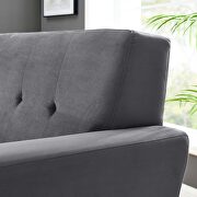 Performance velvet  upholstery chair in gray by Modway additional picture 6