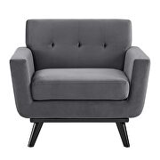 Performance velvet  upholstery chair in gray by Modway additional picture 7