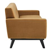 Performance velvet  upholstery loveseat in cognac by Modway additional picture 3