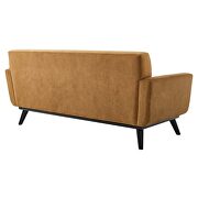 Performance velvet  upholstery loveseat in cognac by Modway additional picture 4