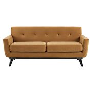 Performance velvet  upholstery loveseat in cognac by Modway additional picture 7