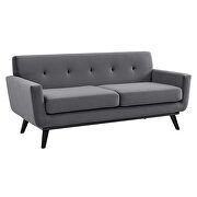 Performance velvet  upholstery loveseat in gray by Modway additional picture 2