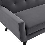 Performance velvet  upholstery loveseat in gray by Modway additional picture 5