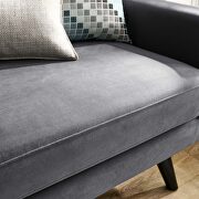 Performance velvet  upholstery loveseat in gray by Modway additional picture 6