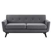 Performance velvet  upholstery loveseat in gray by Modway additional picture 7
