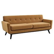 Performance velvet  upholstery sofa in cognac by Modway additional picture 2