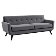 Performance velvet  upholstery sofa in gray by Modway additional picture 2