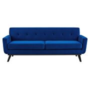 Performance velvet  upholstery sofa in navy by Modway additional picture 6