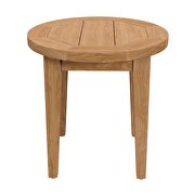 Natural finish teak wood outdoor patio side table by Modway additional picture 6