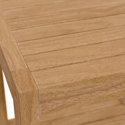 Teak wood outdoor patio side table in natural finish by Modway additional picture 2