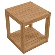 Teak wood outdoor patio side table in natural finish by Modway additional picture 3