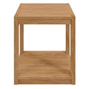 Teak wood outdoor patio side table in natural finish by Modway additional picture 6